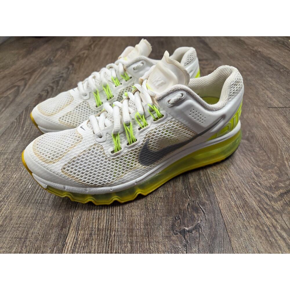 Nike Air Max Plus Volt Neon Green White 555363-107 Athletic Shoes Sneakers 7.5